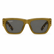 Saint Laurent SL 740 Women Pillowed Square 002 Olive Green / Tortoiseshell Sunglasses