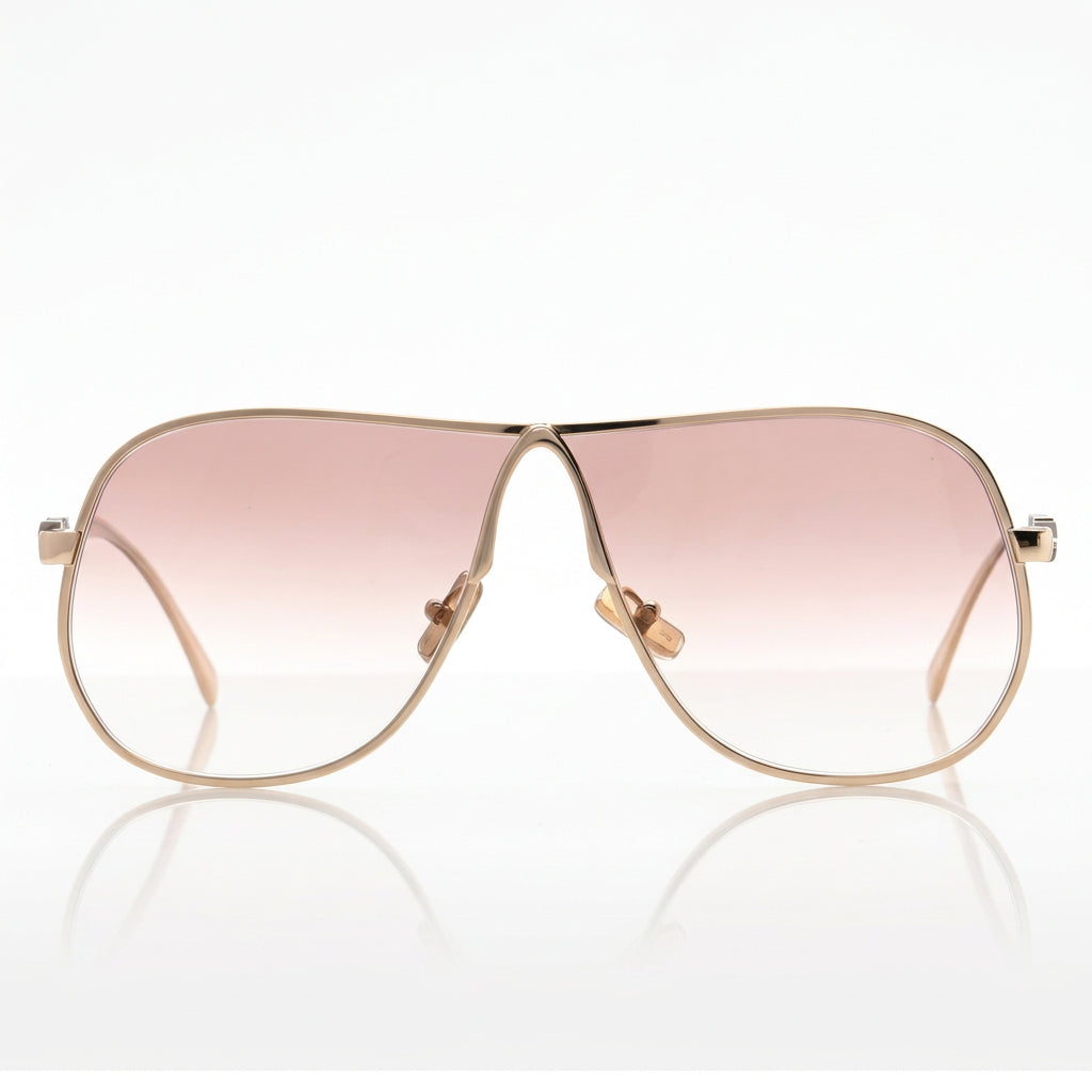 Miu Miu Women SMUA56 Gold Metal Pink Sunglasses