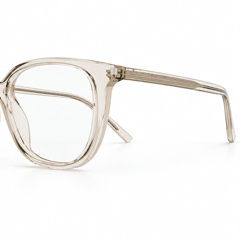 Saint Laurent SL 644/F Unisex Transparent Beige Eyeglasses