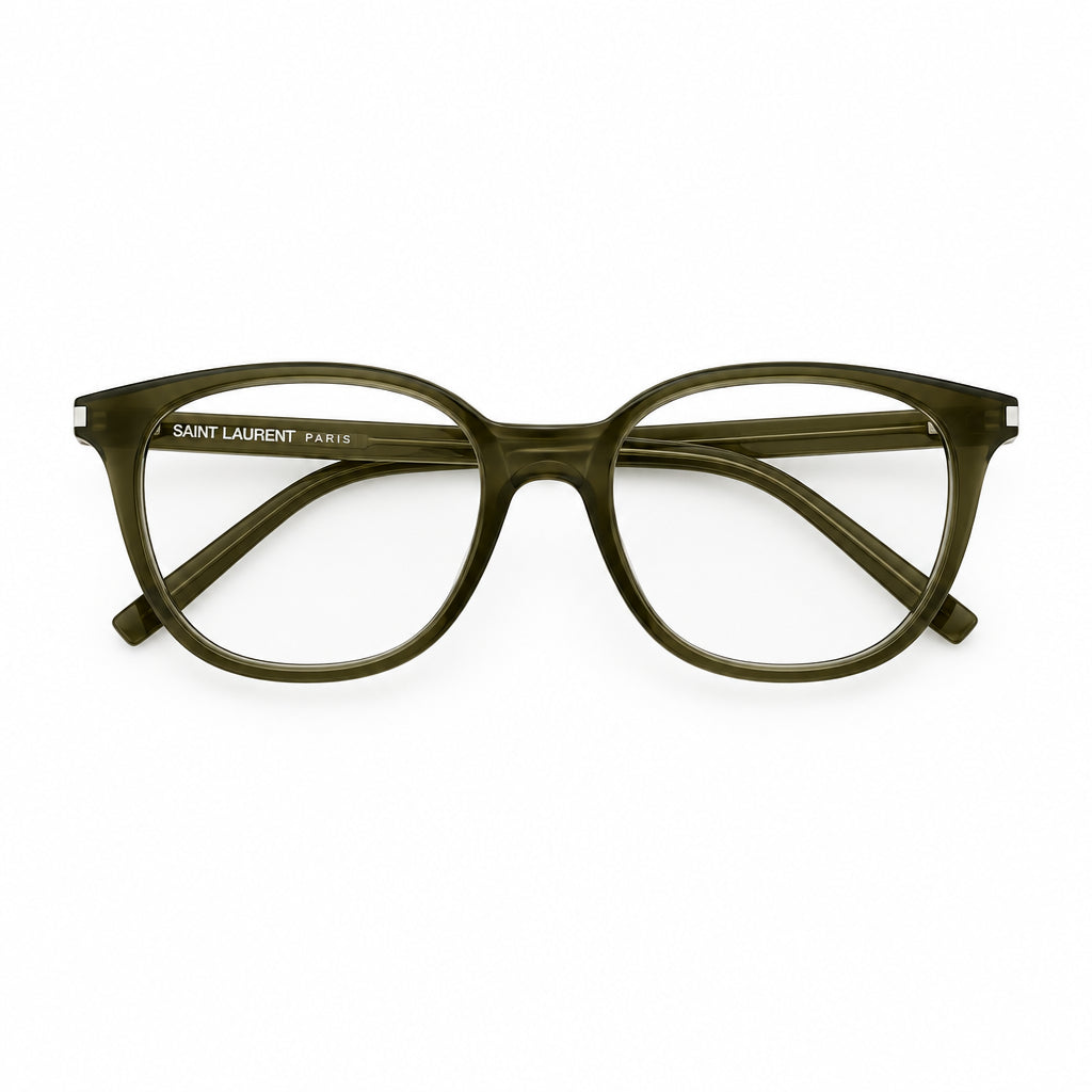 Saint Laurent SL 644/F Unisex Transparent Green Eyeglasses
