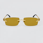 Cartier Panthère de Cartier Unisex Gold & Yellow Rimless Sunglasses