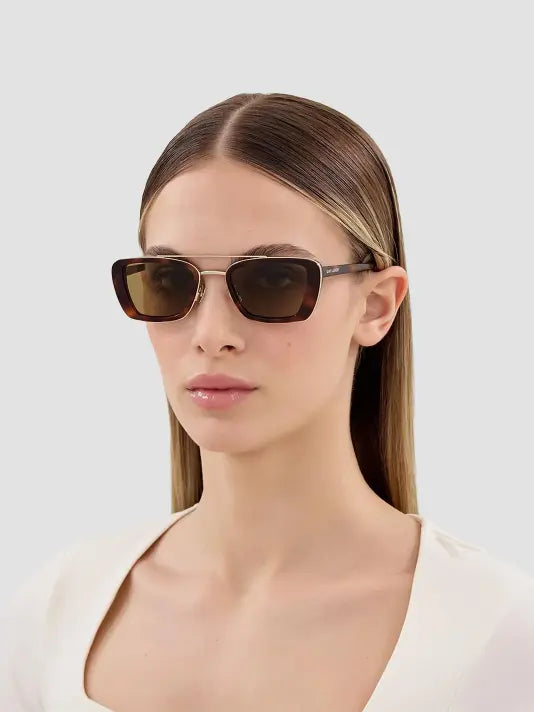 Saint Laurent SL 825 Unisex Rectangular Havana Sunglasses