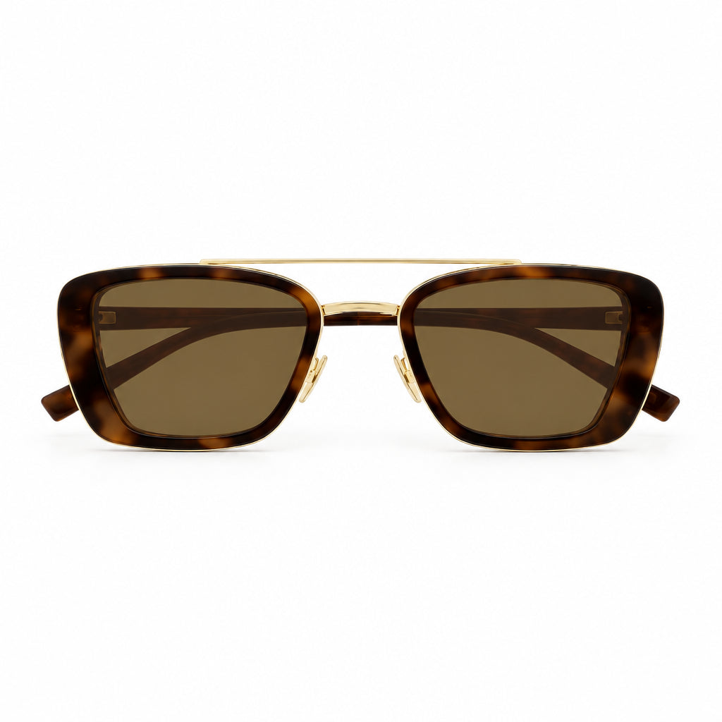 Saint Laurent SL 825 Unisex Rectangular Havana Sunglasses