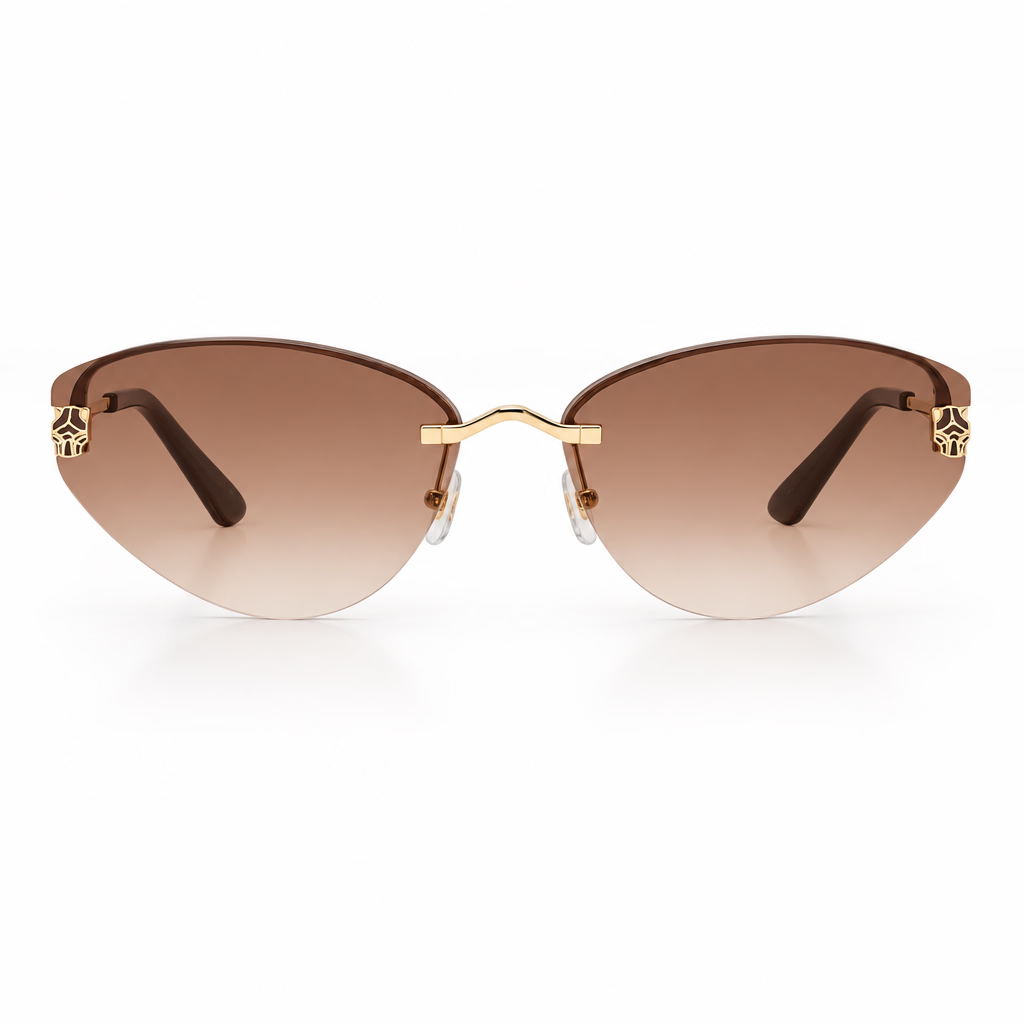 Cartier Panthère de Cartier Women Cat-Eye Brown Gradient Sunglasses