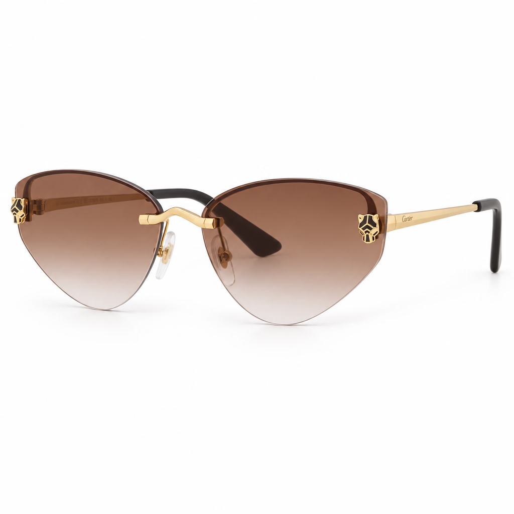 Cartier Panthère de Cartier Women Cat-Eye Brown Gradient Sunglasses