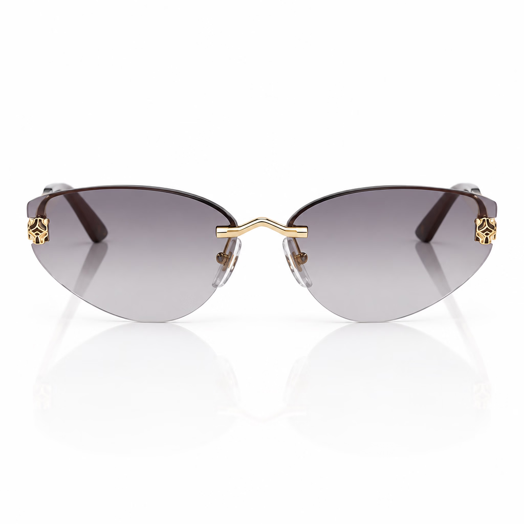 Cartier Panthère de Cartier Women Cat-Eye Gradient Grey Sunglasses