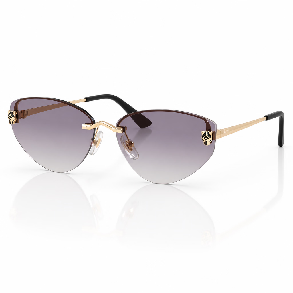 Cartier Panthère de Cartier Women Cat-Eye Gradient Grey Sunglasses