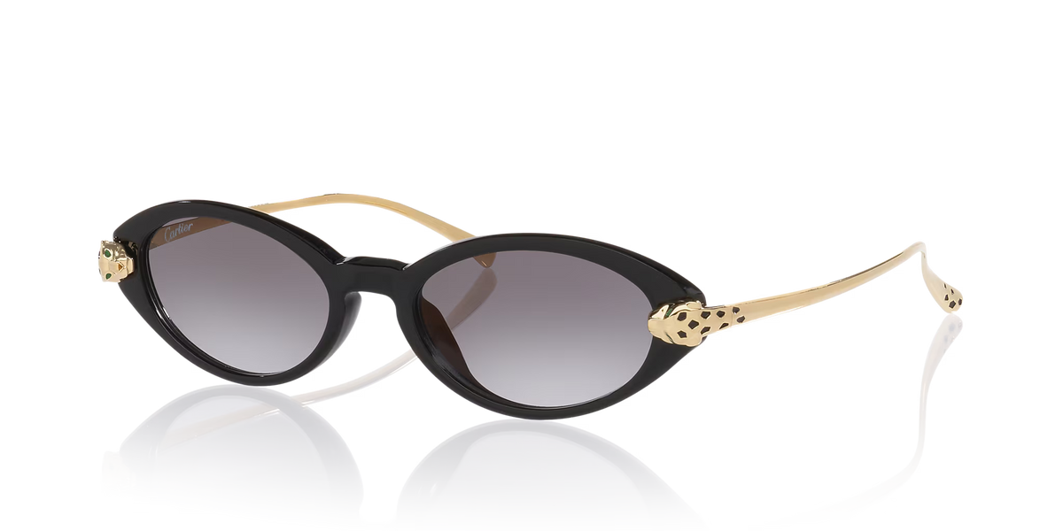 Cartier Panthère de Cat-Eye Women Grey Sunglasses