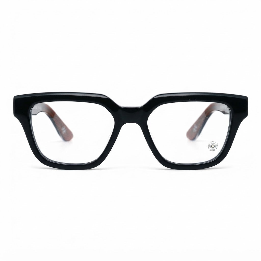 Chrome Hearts Vagillionaire II Square-Frame Black & Brown Glasses