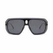 Philipp Plein Unisex Shield Semi-Matt Black Smoke Sunglasses