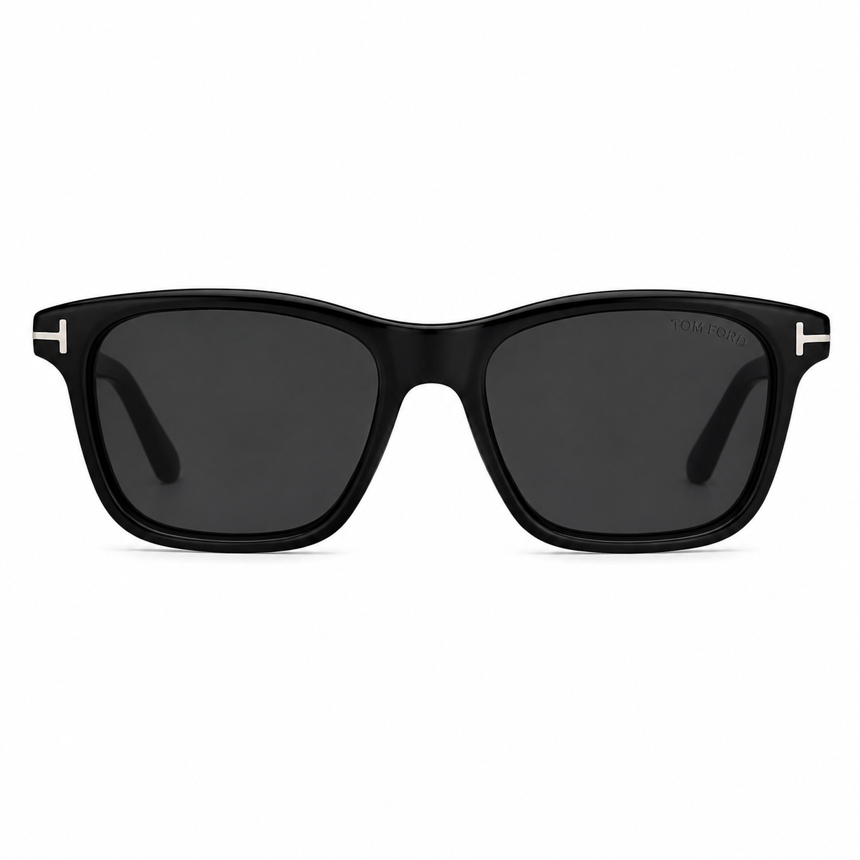 Tom Ford Men Square Frame Natural Black Sunglasses
