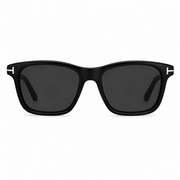Tom Ford Men Square Frame Natural Black Sunglasses