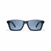 Chanel Women Rectangular Blue Sunglasses