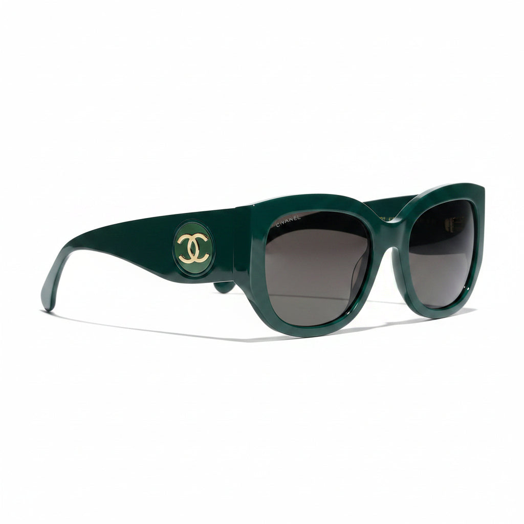Chanel Women Butterfly Green Sunglasses