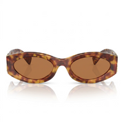 Miu Miu Women MU 11WS Glimpse Oval Havana / Brown Sunglasses