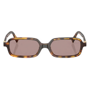 Miu Miu Regard MU 11Z Women Rectangular Honey Havana / Light Purple Brown Sunglasses 