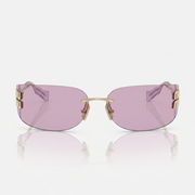 Miu Miu Women Aube Rimless Gold / Violet Sunglasses
