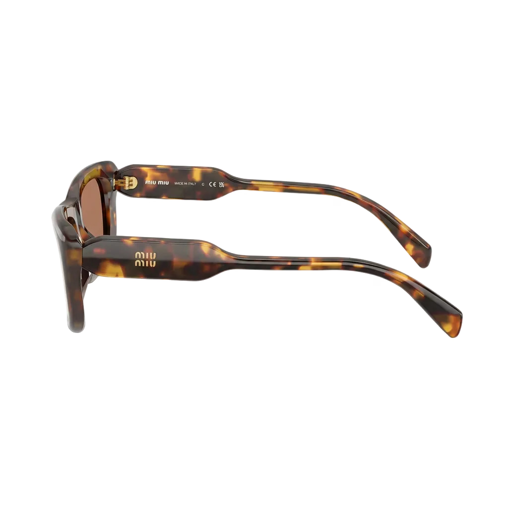 Miu Miu MU B12S Women Rectangular Havana / Brown Sunglasses