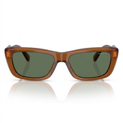 Miu Miu MU B12S Women Rectangular Honey / Green Sunglasses