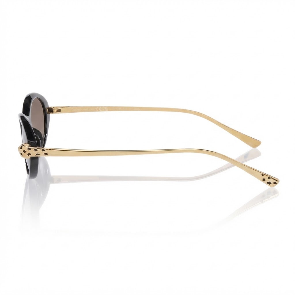 Cartier Panthère de Cat-Eye Women Grey Sunglasses