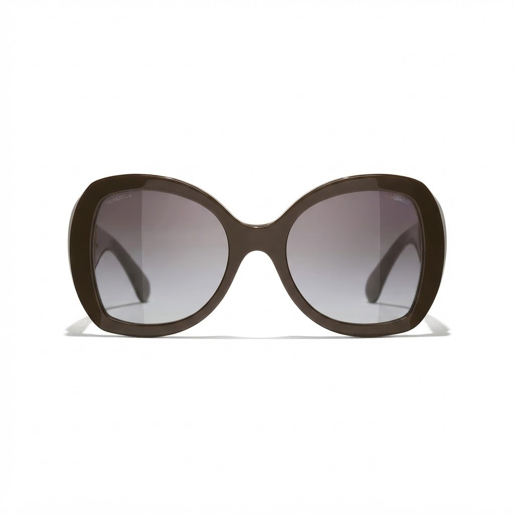 Chanel Women Butterfly Brown Sunglasses