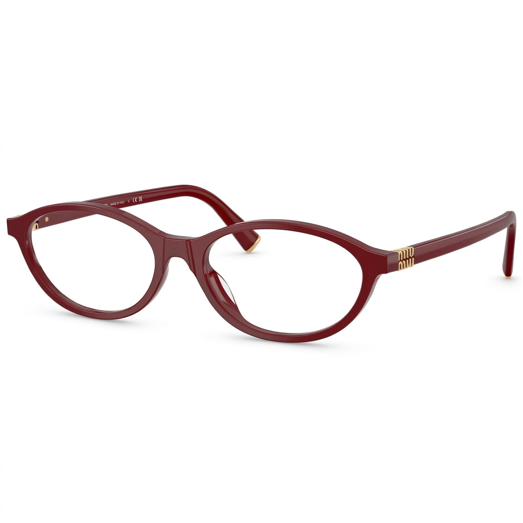 Miu Miu Women MU 09ZV Opal Burgundy / Deep Cherry Red Optical Glasses