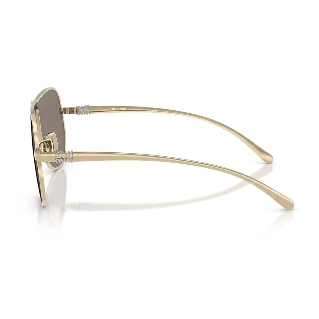 Miu Miu Women MU A56S Pilot Gold / Dark Grey Sunglasses