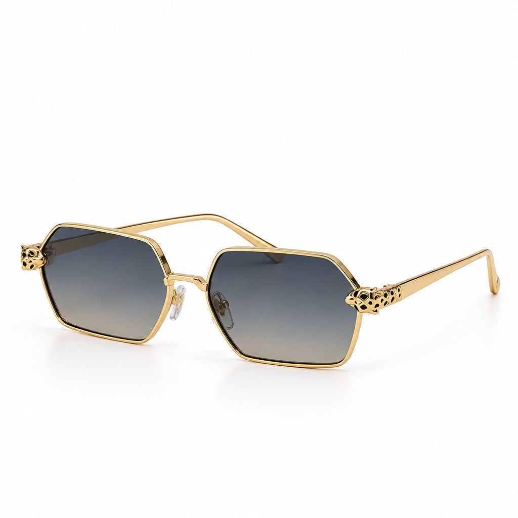 Cartier Panthère de C Women Hexagonal Blue-Yellow Gradient Sunglasses