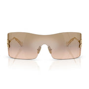 Miu Miu Aube Women Rimless Gold / Light Brown Mirrored Sunglasses