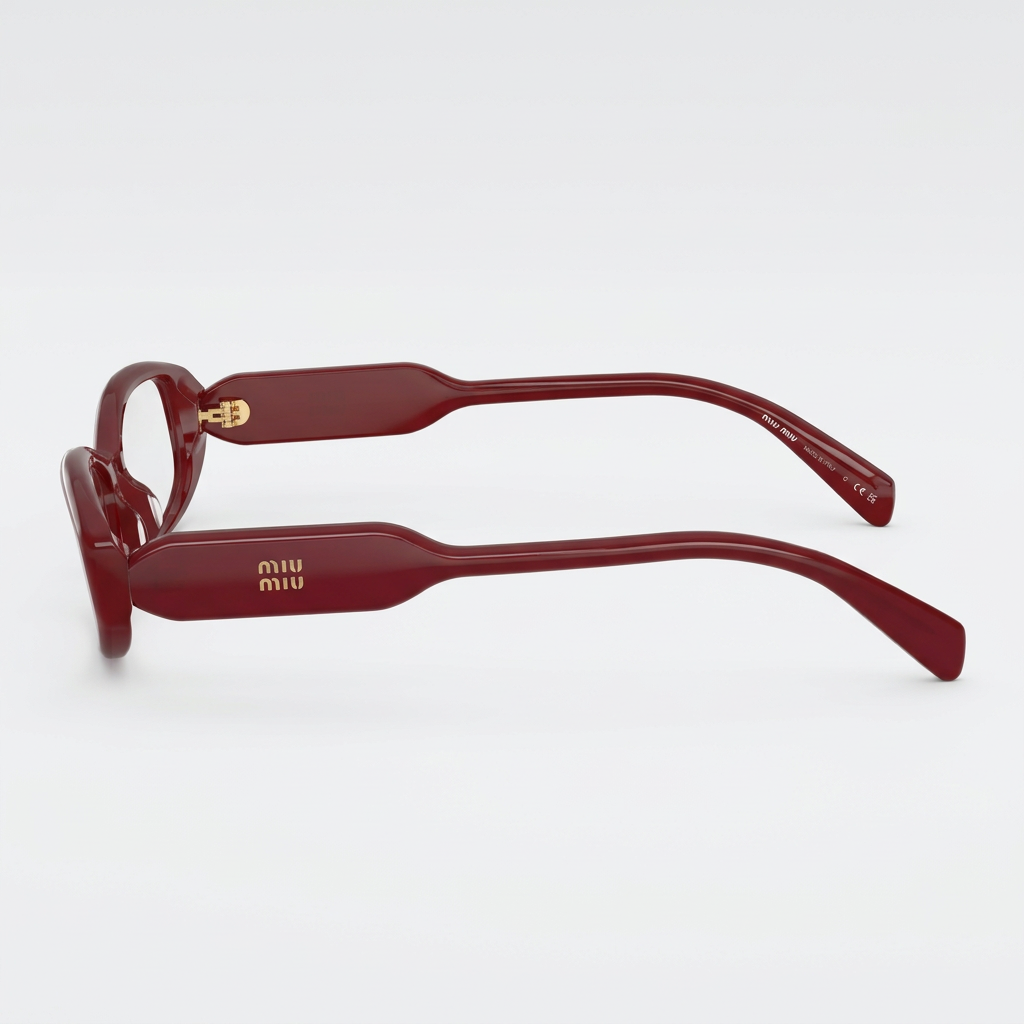 Miu Miu Women MU 06ZV Opal Red Rectangle Optical Glasses