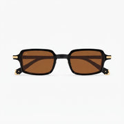 Cartier Première de Unisex Square Acetate Black Frame Brown Sunglasses