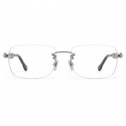 FRED FG50002F Luxury Unisex Rimless Silver & Cable Optical Frame