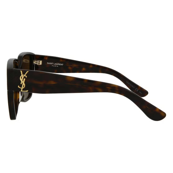 Saint Laurent SL M9 Unisex Shiny Dark Havana Brown Sunglasses