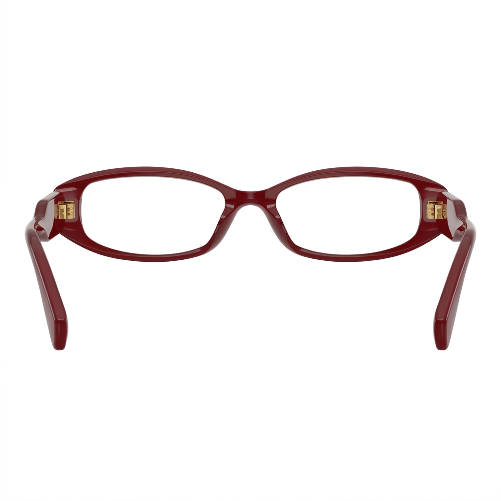 Miu Miu Women MU 06ZV Opal Red Rectangle Optical Glasses