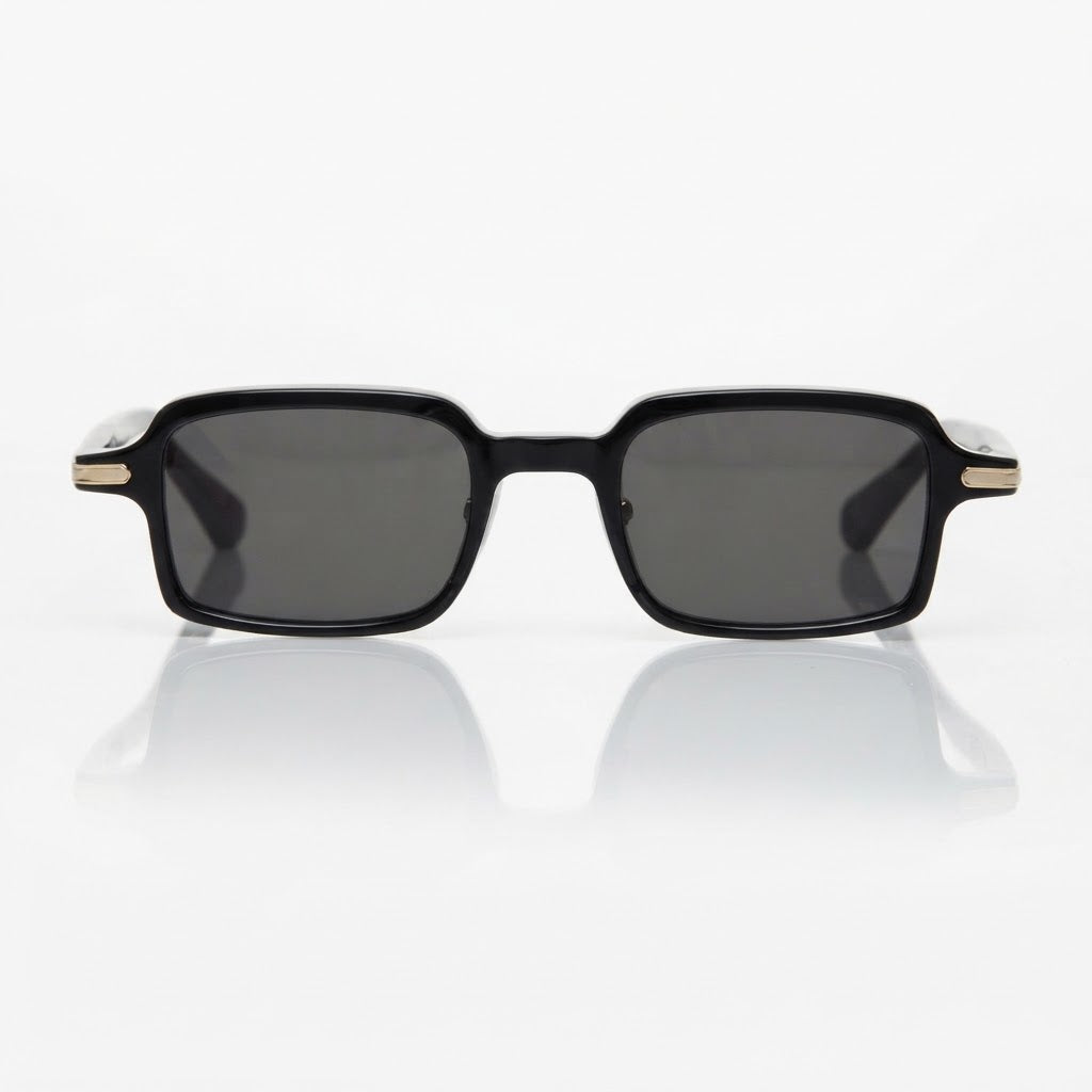 Cartier Première de Unisex Square Acetate Black Frame Grey Sunglasses