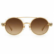 Cartier Panthère de C Women Round Brown Gradient Sunglasses