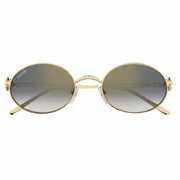 Cartier Clash de Women Oval Gold Finish Studded Gold Grey Gradient Sunglasses