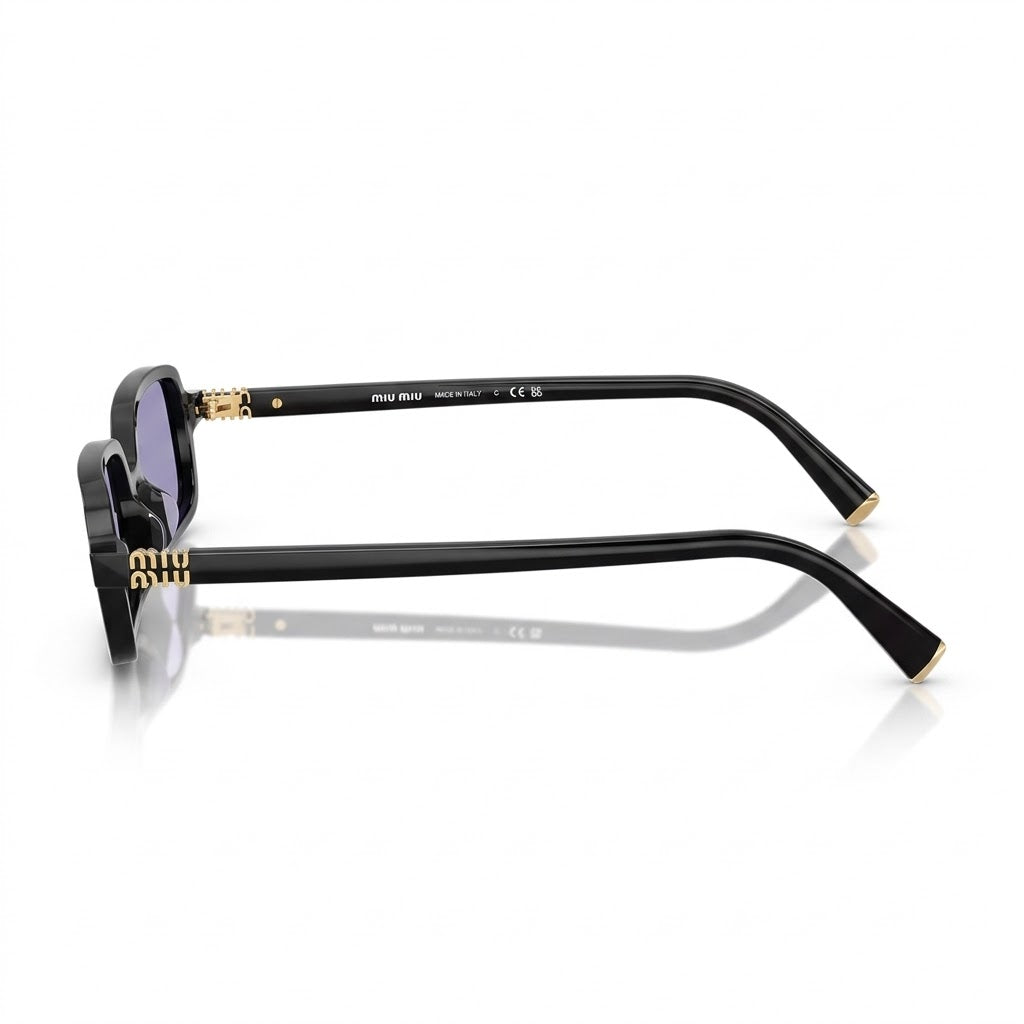 Miu Miu Regard MU 11ZS Women Rectangular Black / Violet Sunglasses