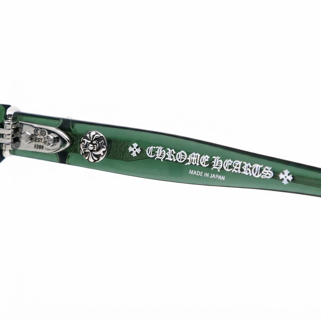 Chrome Hearts Sliding Sterling Silver Green,Transparent Glasses