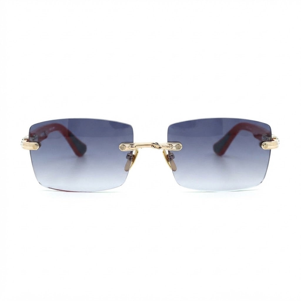 Chrome Hearts Deep II Red/Gold Sunglasses