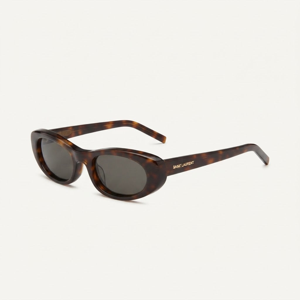 Saint Laurent Women SL 557 SHADE PLUMP Light Havana Sunglasses