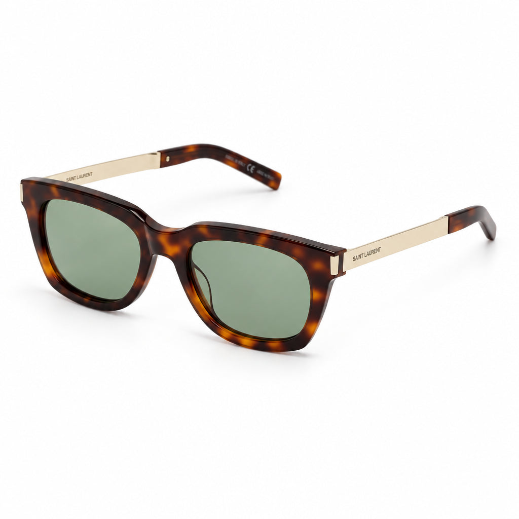 Saint Laurent Women SL 582 Rectangular Havana / Gold Sunglasses
