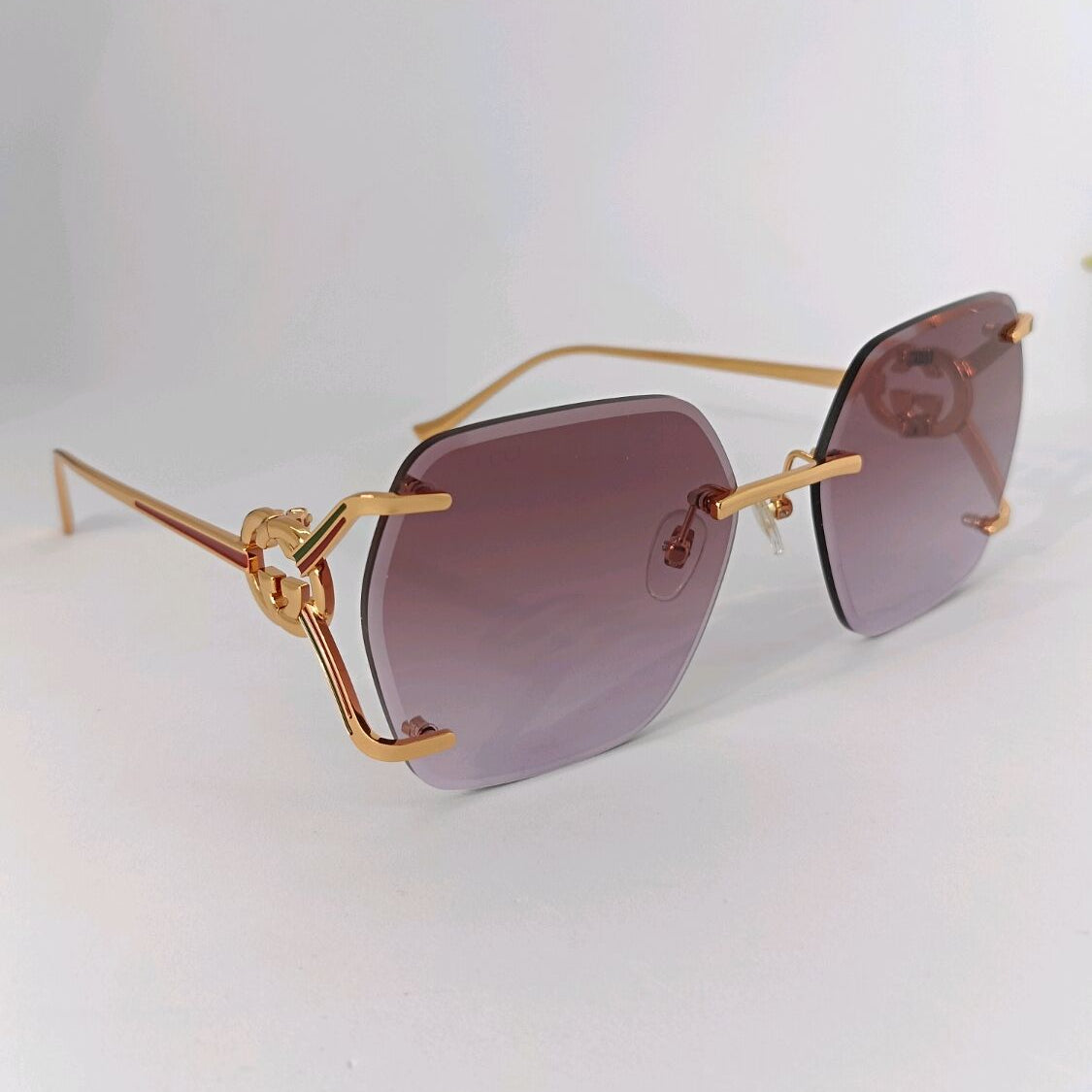 Gucci Women 1980s Pink Sunglasses