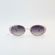  Chanel Women Oval Pink Grey Gradient Sunglasses 