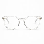 Saint Laurent SL 681/F Unisex Transparent Round-Frame Glasses

