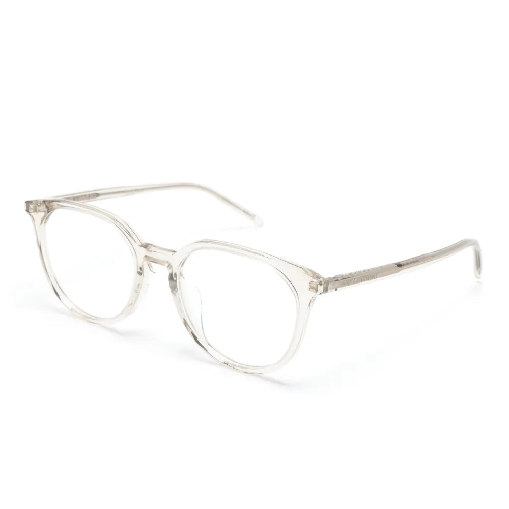 Saint Laurent SL 681/F Unisex Transparent Round-Frame Glasses