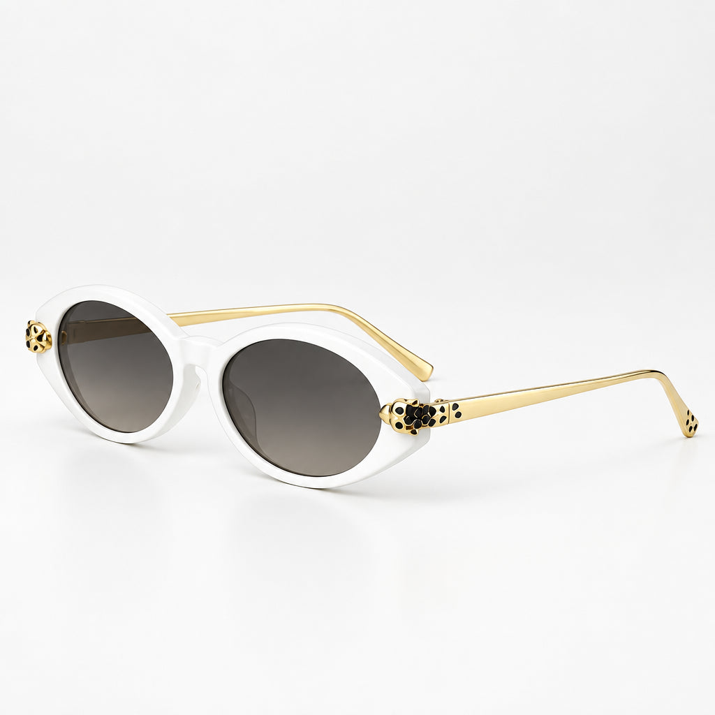 Cartier Panthère de Cartier Women’s Cat-Eye White Sunglasses