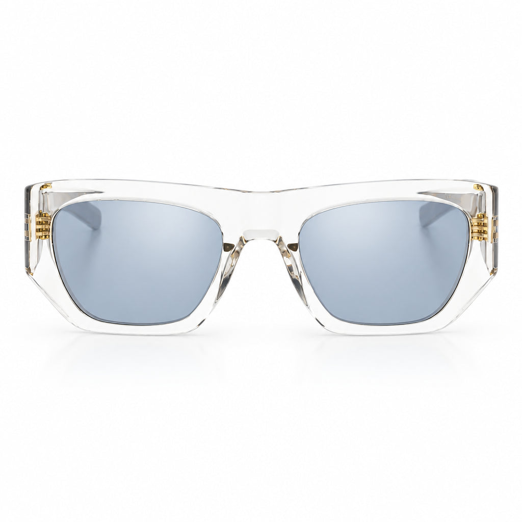 Saint Laurent SL 740 Women Pillowed Square Transparent / Havana Sunglasses