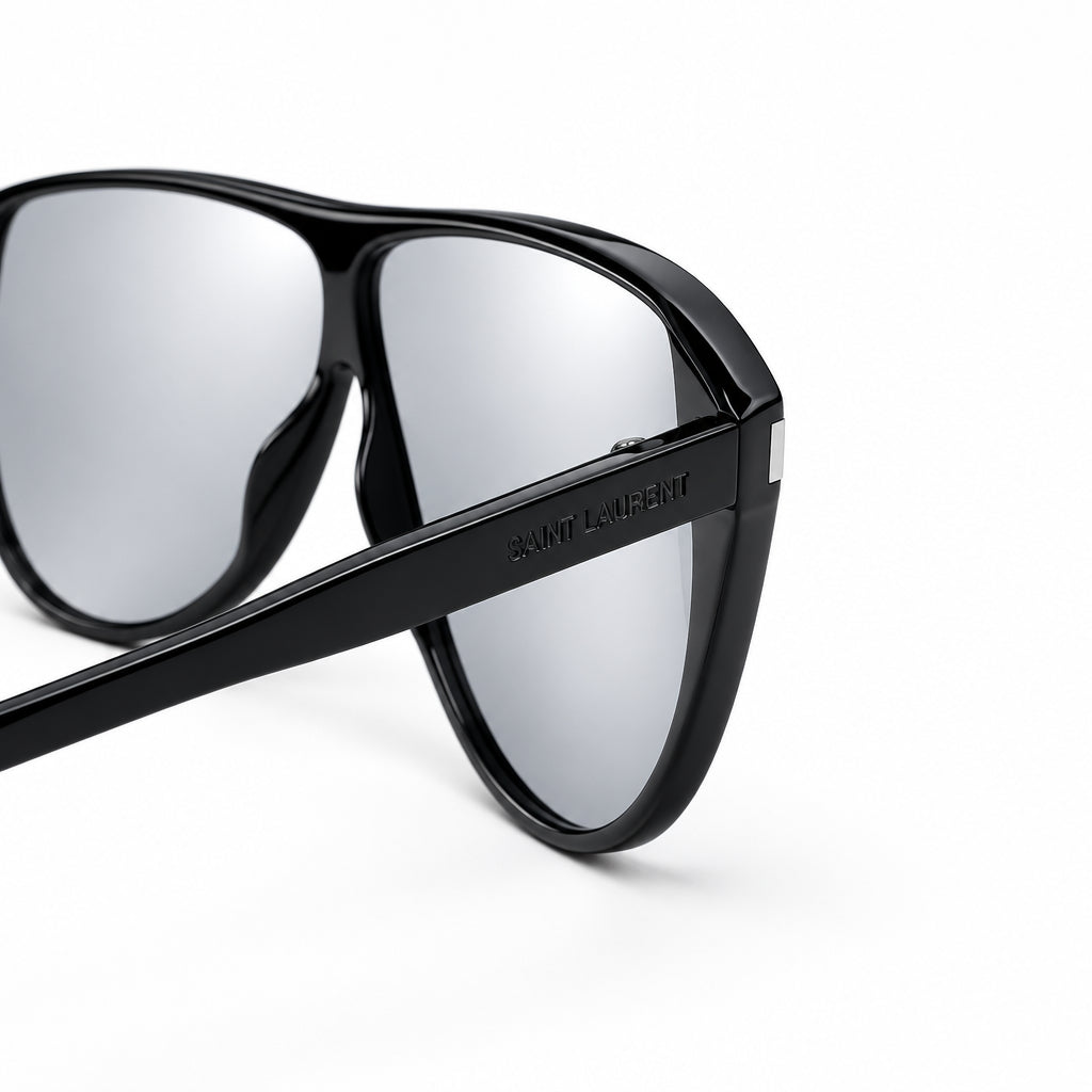 Saint Laurent SL 731 Unisex Gaspar Black and Light Blue Sunglasses