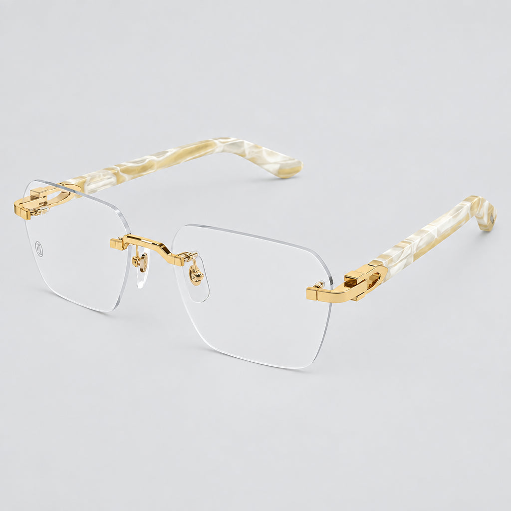 Cartier Signature C de Men Rimless Rectangle Transparent Eyeglasses